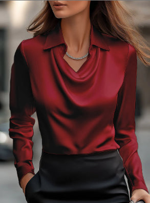 Women's casual shirt top in Black