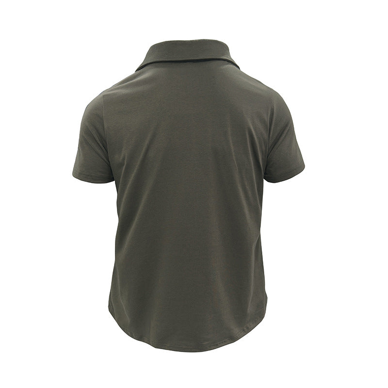 men's polo shirts - Summer Lapel Button Polo Shirt With Po