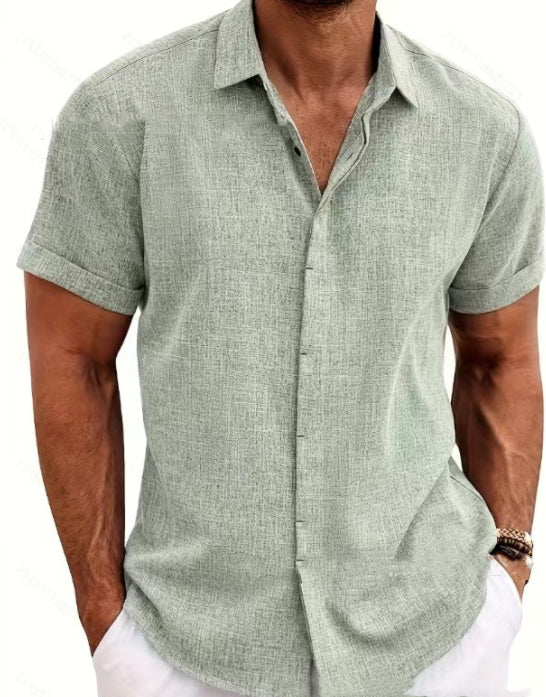 Men's casual shirt t-shirt in Black