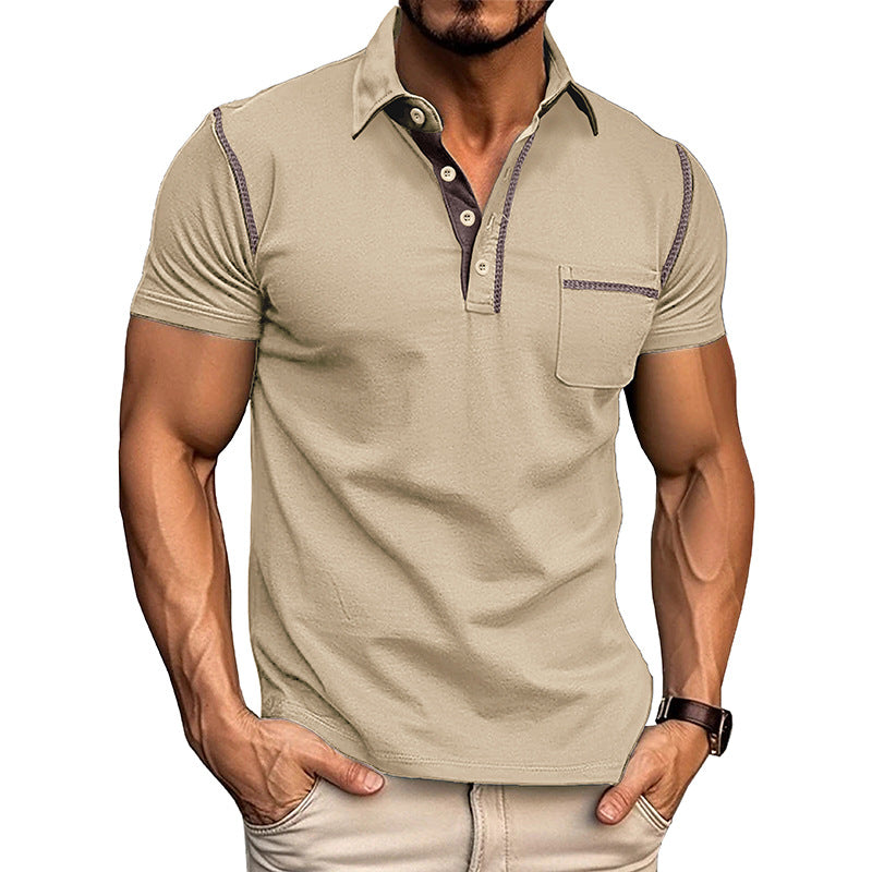Men's casual shirt t-shirt in Black