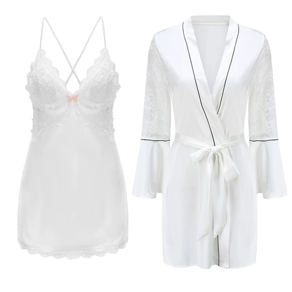 Large size sexy pajamas for women, summer fat, 200 pounds lace, hot and high-end, new ice silk suspender nightgown, loose fit