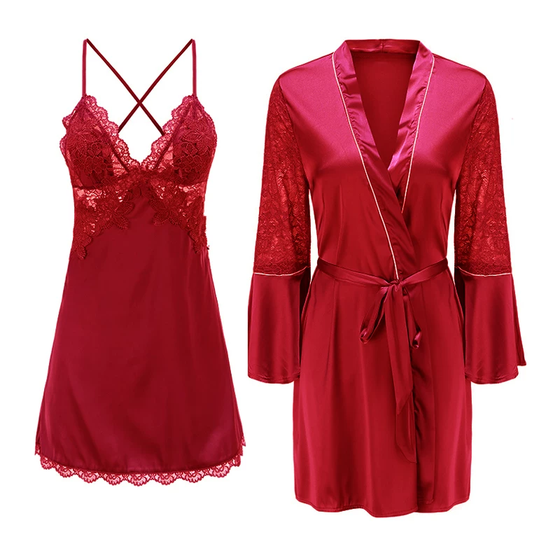 Large size sexy pajamas for women, summer fat, 200 pounds lace, hot and high-end, new ice silk suspender nightgown, loose fit