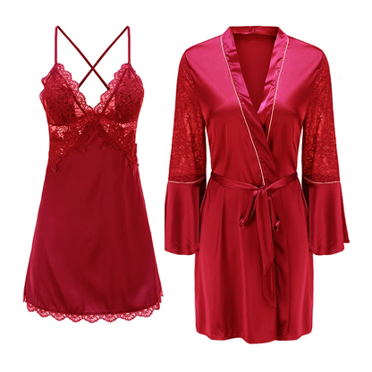 Large size sexy pajamas for women, summer fat, 200 pounds lace, hot and high-end, new ice silk suspender nightgown, loose fit