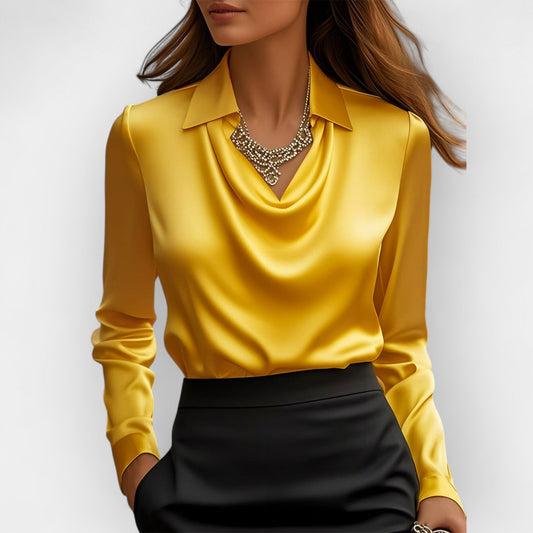 blouses for women - Women's Swing Collar Draped Shirts & B