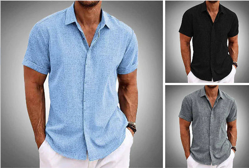 Men's casual shirt t-shirt in Black