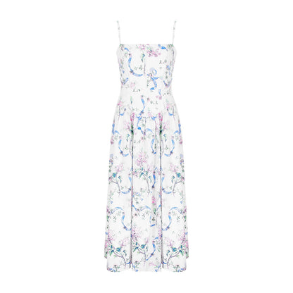 Sexy Printed Strapless Dress Summer Fitted Backless Long Dress Elegant High-End Style Beautiful Summer Dress