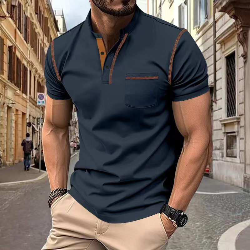 men's polo shirts - Men's Short Sleeve Polo Shirt Henry T-
