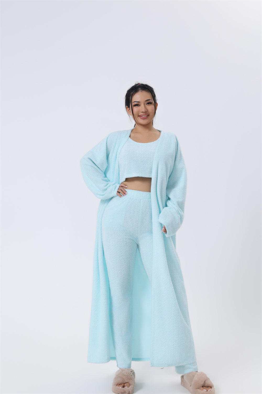 women pajama - Cozy Pajama Set, 3 Piece Lounge Set, Cute L