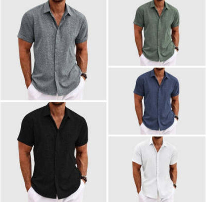 Men's casual shirt t-shirt in Black